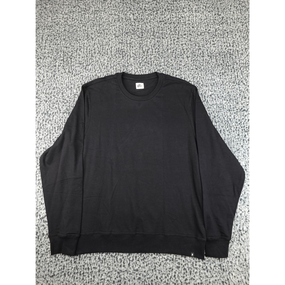 MeUndies Sweatshirt Mens XL Black Excellent Crew Neck French Terry Pullover